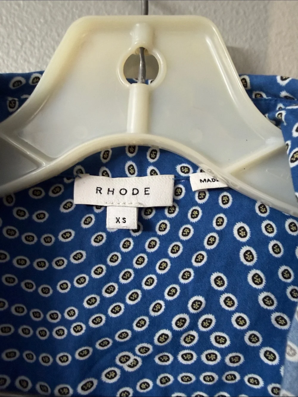 Rhode Women's Blue and White belted pouch Jumpsuit Size XS